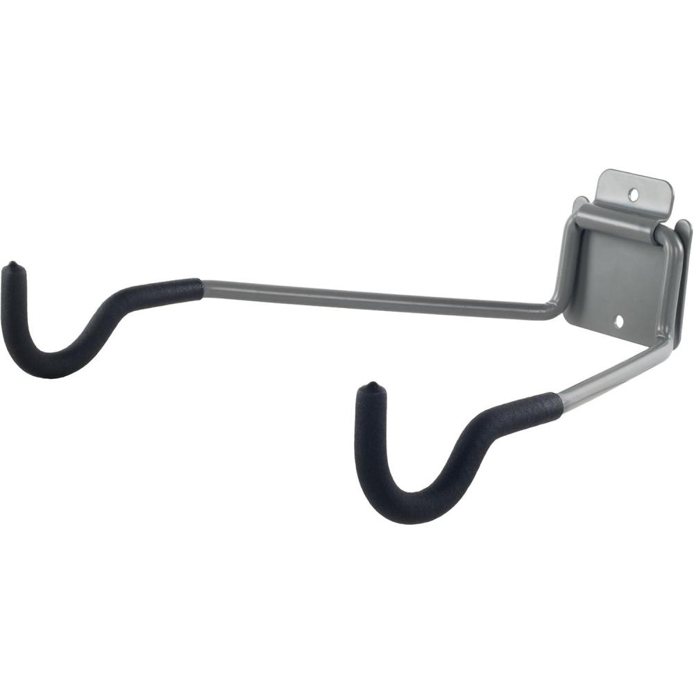 image:imageBike Wall Mount  EVA Foam Padded Bicycle Hooks with 50lb Capacity  FlipUp Garage Bicycle Rack for Mountain Road and Kids Bikes by Rad Sportz