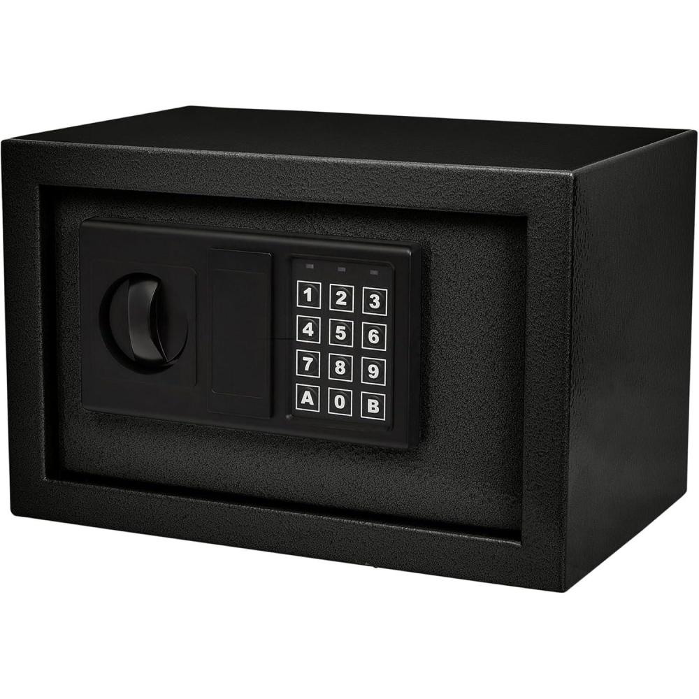 image:imageDigital Safe  Electronic Steel Safe with Keypad and Manual Override Keys  Protect Money Jewelry Passports  For Home Business by Stalwart Black 122 L x 79 W x 79 HBlack