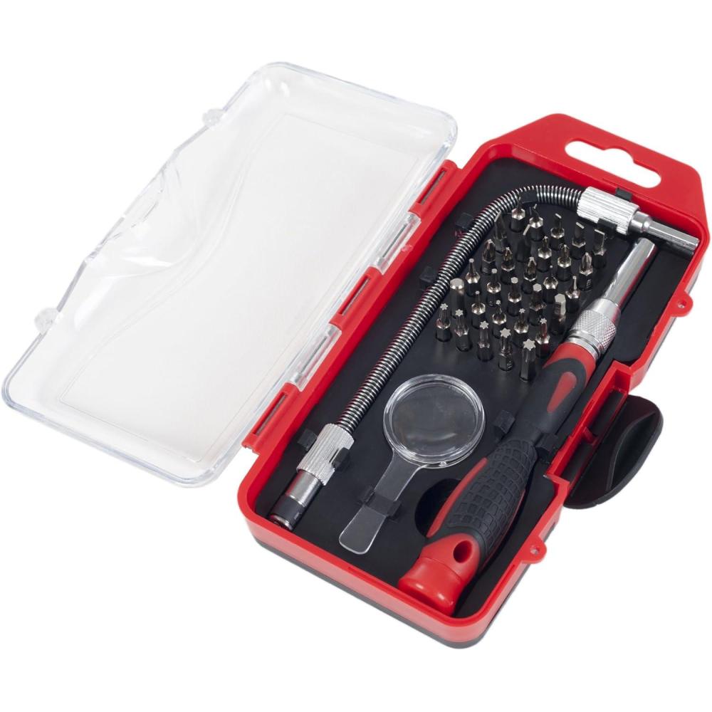 image:imageStalwart  75HT4088 18 Piece Screwdriver Set with Wall Mount and Magnetic Tips Precision Kit Including Flatheads Phillips and Torx Screwdrivers By30Piece Set