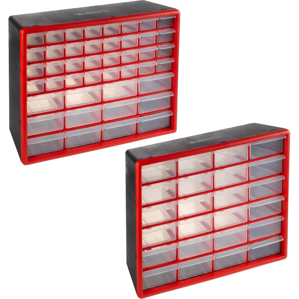 image:imageStorage Drawers44 Compartment Organizer Desktop or Wall Mountable Container for Hardware Parts Craft Supplies Beads Jewelry and More by Stalwart44 and 24 Drawers
