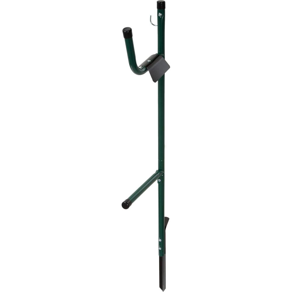 image:imageWater Hose Holder  EasytoInstall Garden Hose Storage Metal Rack with Stake  Outdoor Freestanding Reel for Yard or Landscaping by Stalwart
