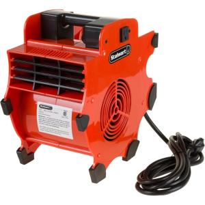 Blower Fan – 3-Speed Heavy-Duty Floor and Carpet Dryer – 1600 watts -Portable Air Mover with 4 Different Angles for Basements, Cars or Garages by Stalwart (Red)