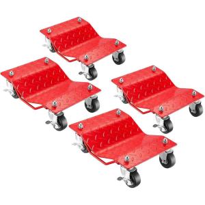 Car Wheel Dolly Set of 4 – 16×12” Heavy Duty Antiskid Car Dolly Tire Skates with 6000lb Capacity – 360 Degree Rotatable Wheel Dollies for Cars, Trucks, Trailers, Motorcycles or Boats