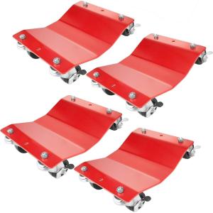 Car Wheel Dolly Set of 4 – Heavy Duty Antiskid 16×12” Car Dolly Tire Skates with 6000lb Capacity – 360 Degree Rotatable Wheel Dollies for Trucks, Trailers, Motorcycles or Boats by Pentagon Tools