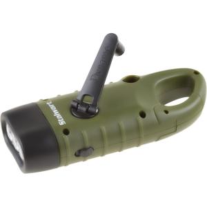 Solar Powered Hand Crank Flashlight- Rechargeable LED Cranking Light With Clip By Stalwart (For Emergency Hiking Camping and Survival Gear)