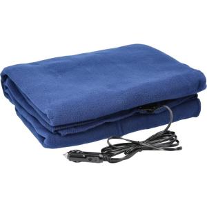Stalwart Heated Car Blanket – 12-Volt Electric Blanket for Car, Truck, SUV, or RV – Portable Heated Throw, Camping Essentials (Tan)(Navy Blue)