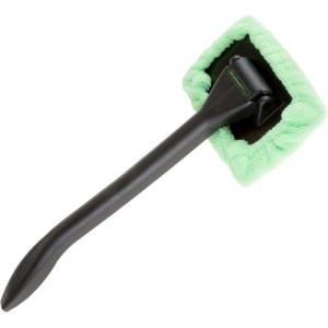 Windshield and Window Cleaner – Machine-Washable Microfiber Cloth Tool on Handle with Pivoting Head for Cleaning Car and RV Glass by Stalwart (Green)