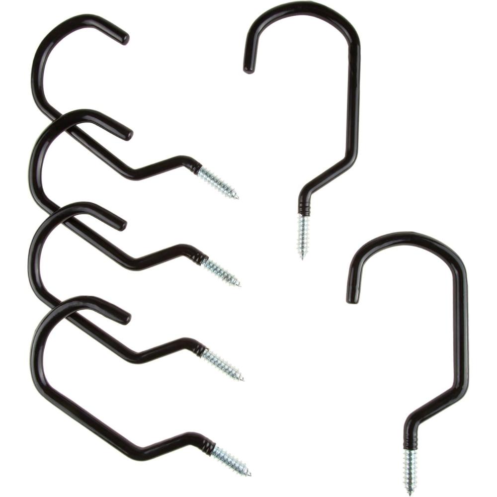 image:imageWall or Ceiling Mount Bike Hooks  Multipurpose Heavy Duty Galvanized Steel Utility Screw In Hangers with 50 Pound Capacity by Stalwart