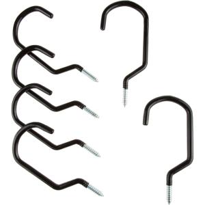 Wall or Ceiling Mount Bike Hooks – Multipurpose Heavy Duty Galvanized Steel Utility Screw In Hangers with 50 Pound Capacity by Stalwart