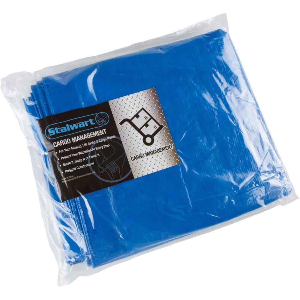image:imageStalwart Outdoor Multi Use Tarp  Durable Tear Resistant Blue Multipurpose Reusable Tarp for Hunting Dry Storage Protection